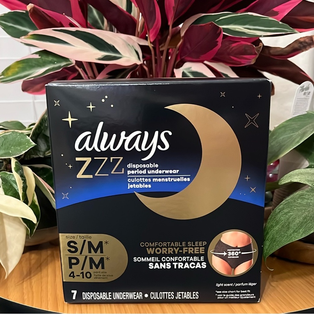 Always Night Protection Underwear - S/M NWT Factory Sealed